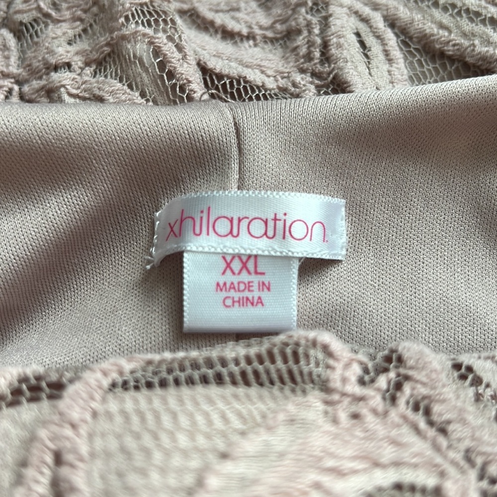 Xhilaration lace dress / tunic, mini dress. Dusty rose color, size: XXL. NWOT - Picture 7 of 9
